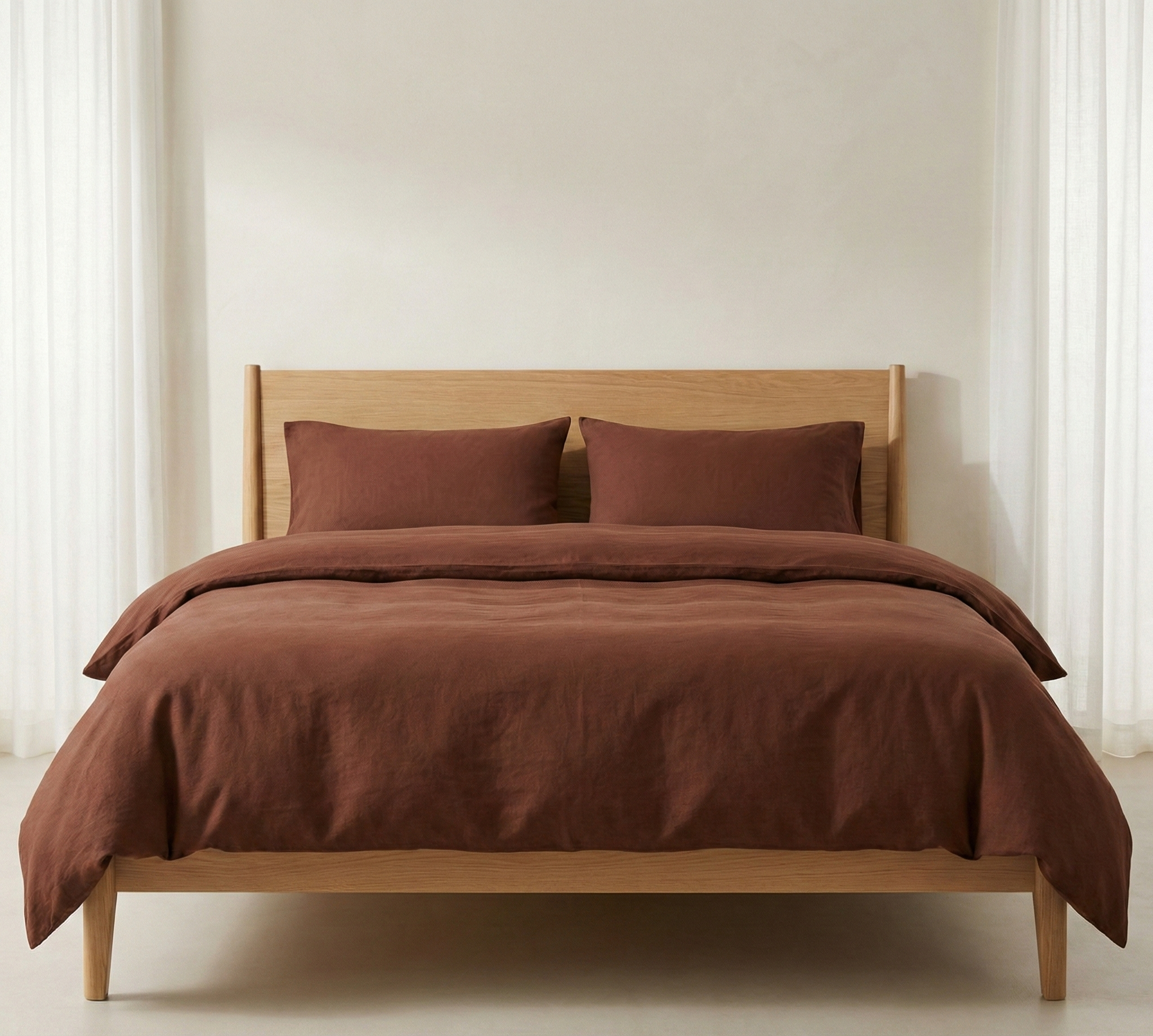Linen cotton duvet cover set breathable bedding product image 8