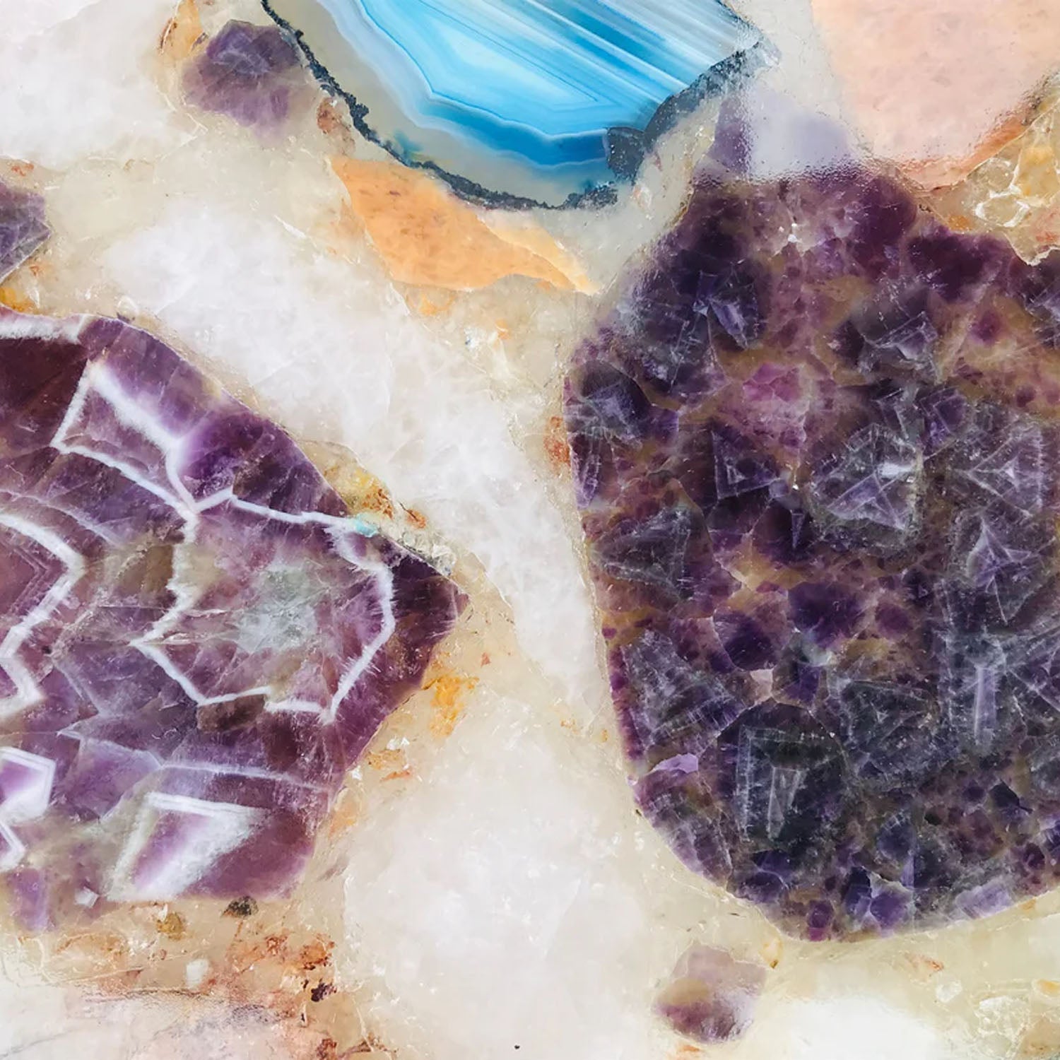 Natural agate platter serving tray product image 5