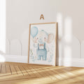 Watercolor elephant nursery print baby room wall art product image 3