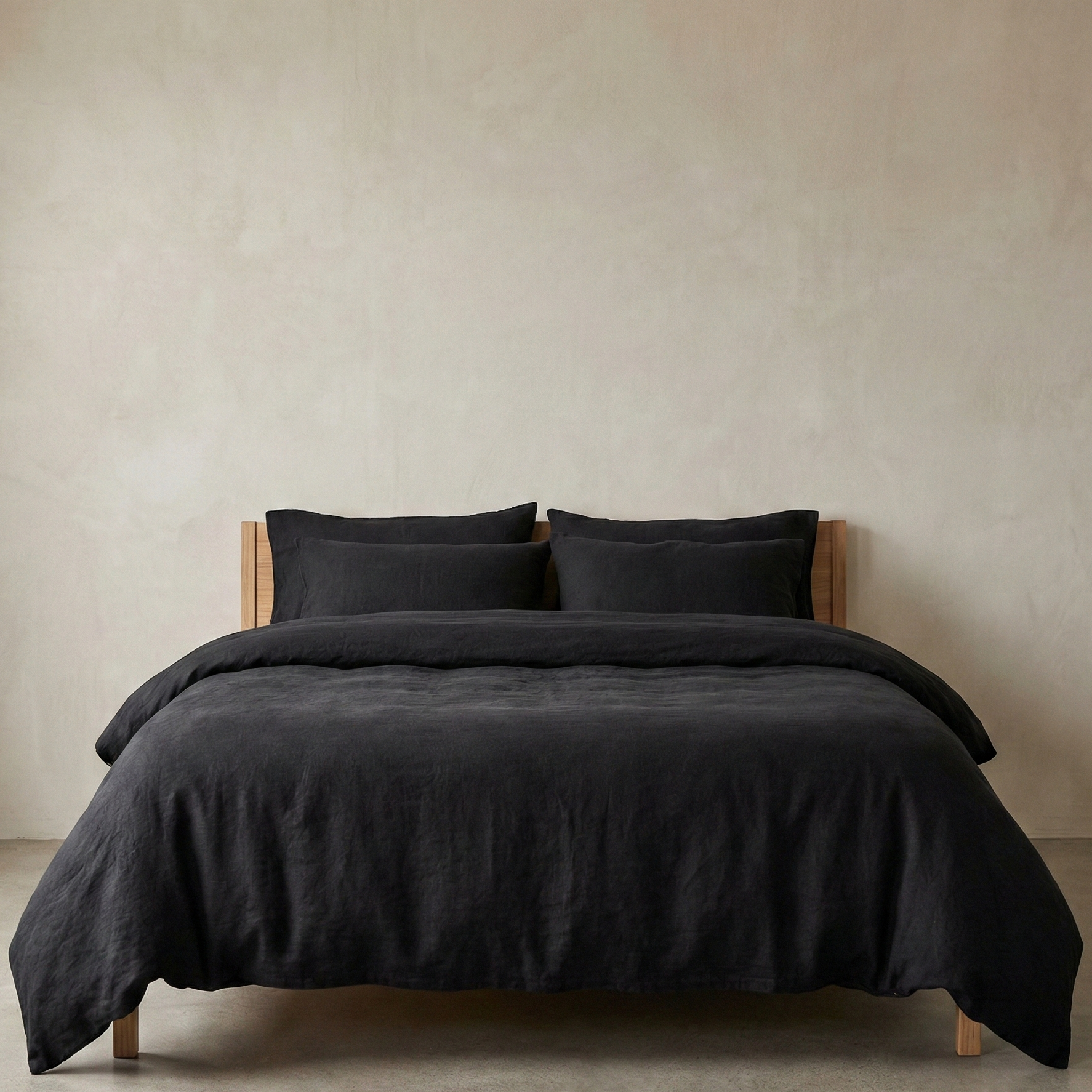Linen cotton duvet cover set breathable bedding product image 2