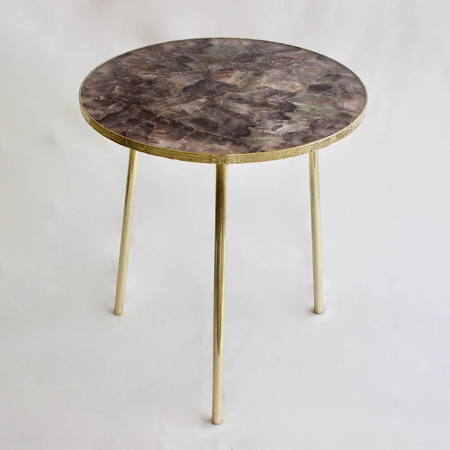 Amethyst agate round coffee and side table product image 1