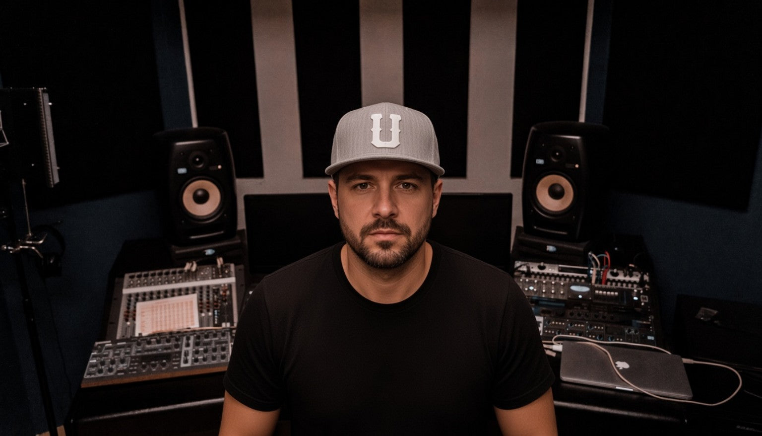 Music producer in professional recording studio in Johannesburg