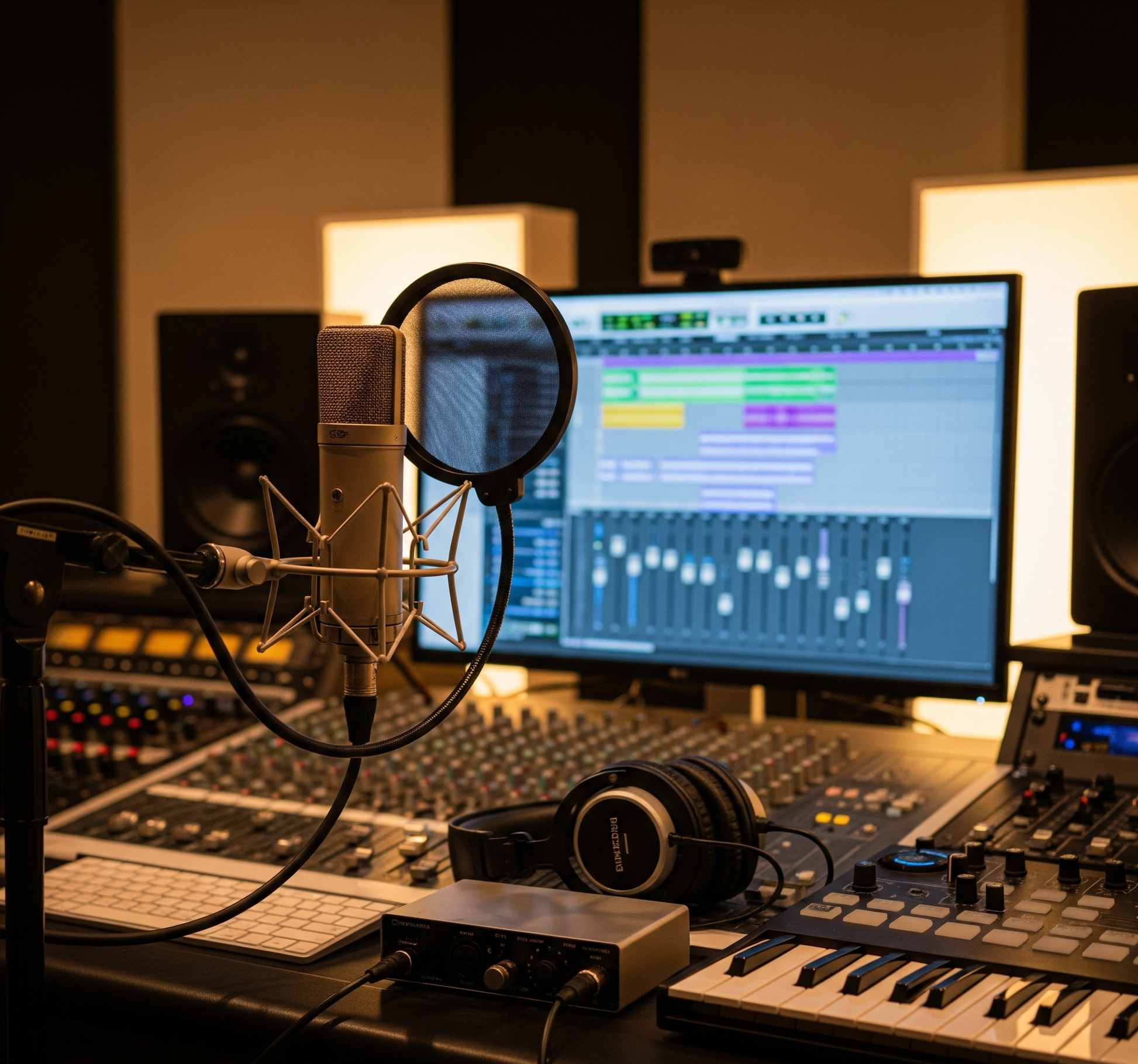 myDMs recording microphone and console angle for 1 Hour Studio Recording