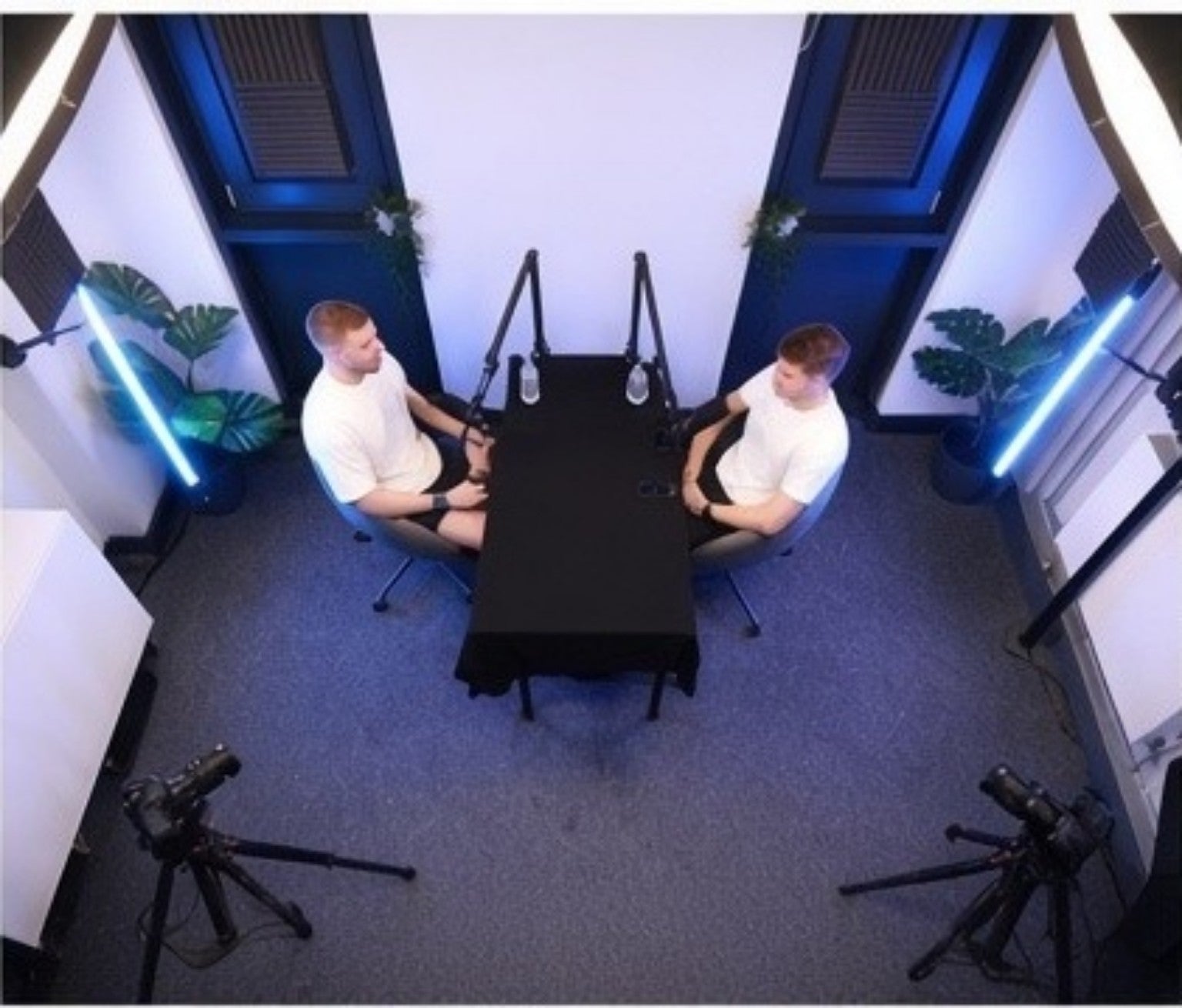 Professional two-person podcast studio setup in Johannesburg