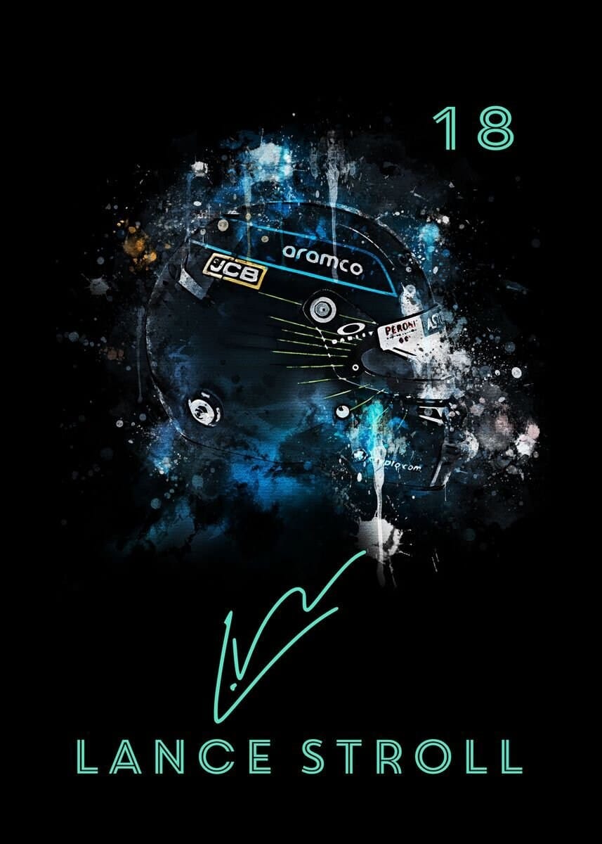 Formula 1 helmet watercolor motorsport poster product image 5