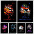 Formula 1 helmet watercolor motorsport poster product image 1