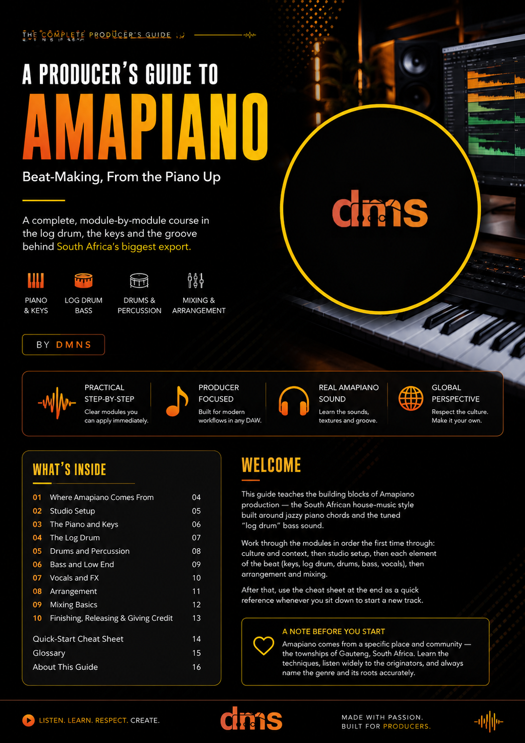 Amapiano Producer Guide Premium Edition inside pages