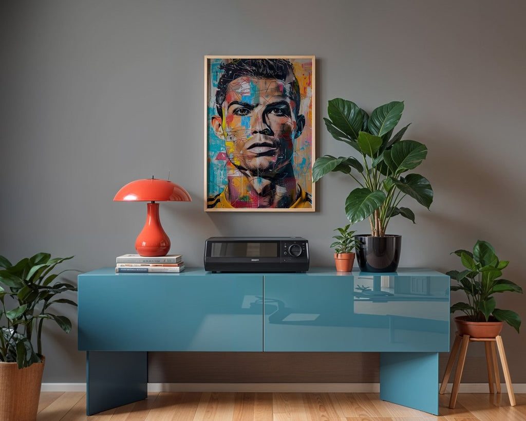 Cristiano Ronaldo street art football poster product image 1