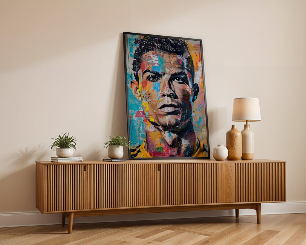 Cristiano Ronaldo street art football poster product image 2