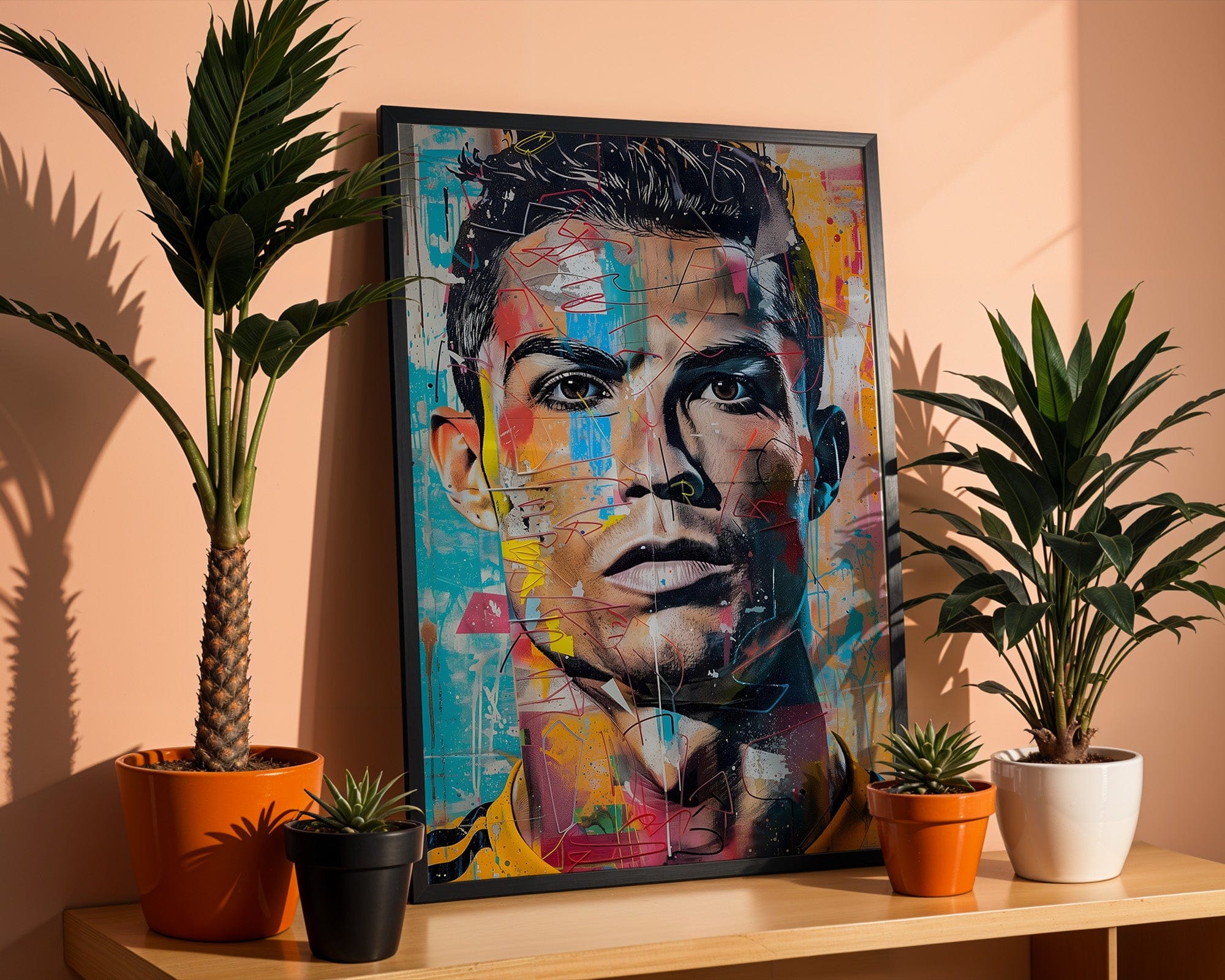 Cristiano Ronaldo street art football poster product image 4