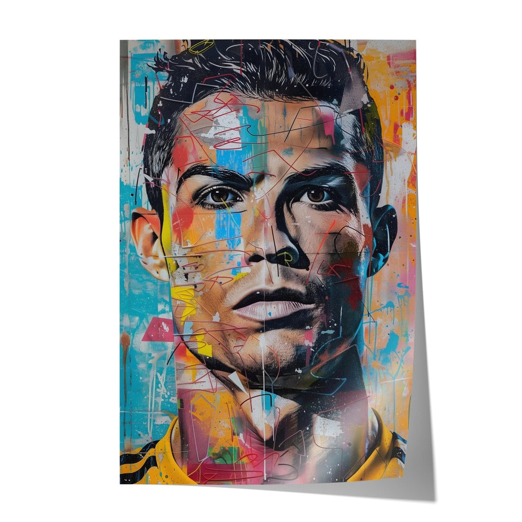 Cristiano Ronaldo street art football poster product image 3