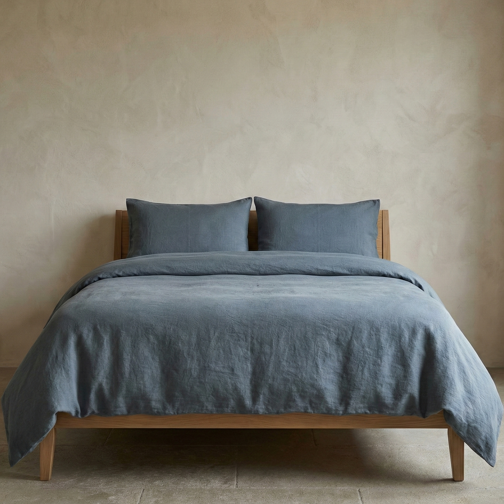 Linen cotton duvet cover set breathable bedding product image 1